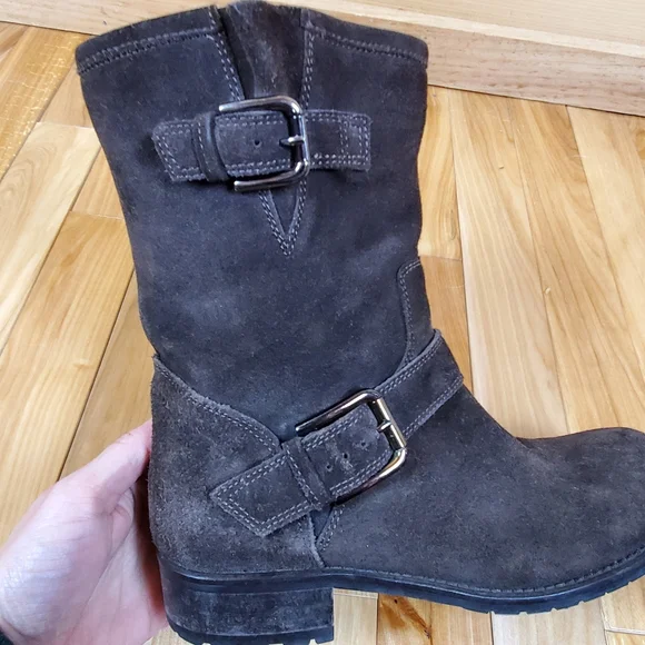 Davos Gomma Brown Suede Boots Women's Size 7 - Picture 9 of 11